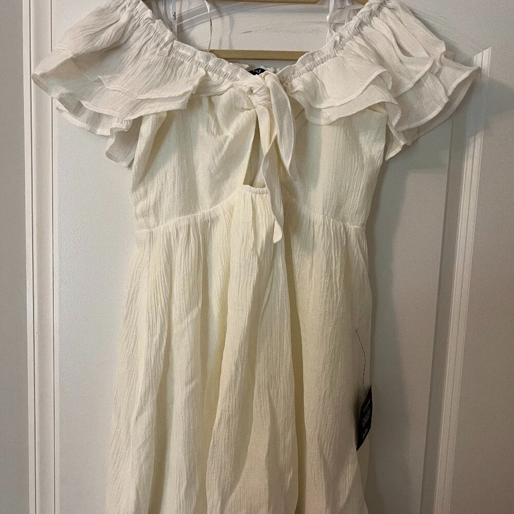Lulus Off the Shoulder White Dress